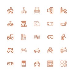 Editable 25 console icons for web and mobile