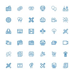 Editable 36 glossy icons for web and mobile