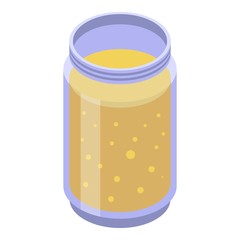 Persimmon smoothie icon. Isometric of persimmon smoothie vector icon for web design isolated on white background