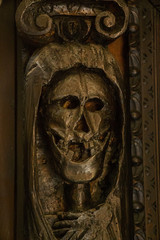 death's face in the church