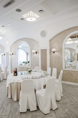 wedding decor in the restaurant and food