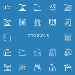 Editable 22 doc icons for web and mobile