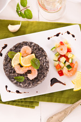 Squid ink risotto.