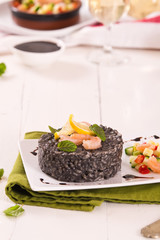 Squid ink risotto.