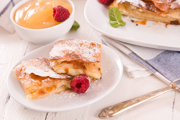 Bougatsa - Greek puff pastry with cream