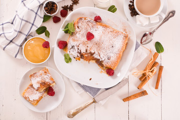 Bougatsa - Greek puff pastry with cream