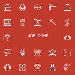 Editable 22 job icons for web and mobile