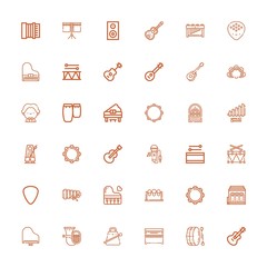 Editable 36 acoustic icons for web and mobile