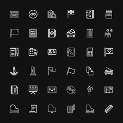 Editable 36 note icons for web and mobile