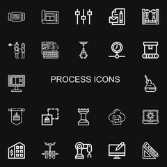 Editable 22 process icons for web and mobile