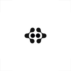 Robot logo eye design connected dots