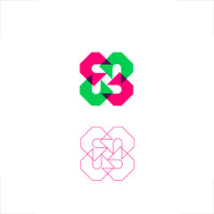 Z letter logo initial design geometric