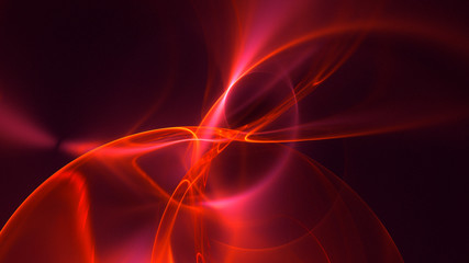 3D rendering abstract red fractal light background