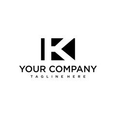 Clean and modern logo design of letter K with white background - EPS10 - Vector.