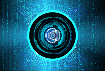 Blue eye cyber circuit future technology concept background