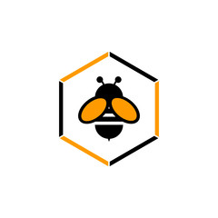 Bee icon isolated on white background