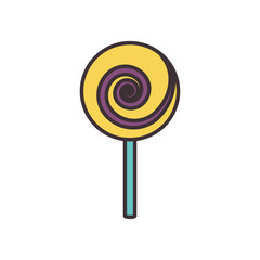 Isolated sweet candy line fill style icon vector design