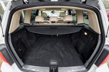 rear view of a car trunk