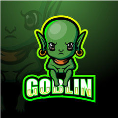 Green goblin mascot esport logo design