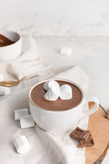 Obraz na płótnie Canvas Cup of hot chocolate on table