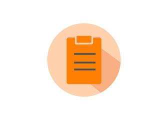 flat design style clipboard vector ilustration, perfect for icon and design element.