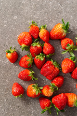 Fresh strawberry on stone background 