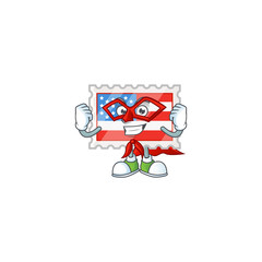 A friendly picture of independence day stamp dressed as a Super hero