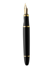 Naklejka premium Fountain writing pen isolated on white with clipping path