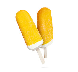 popsicles isolated on a white