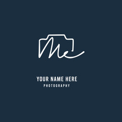 Me Initial Signature Photography Logo