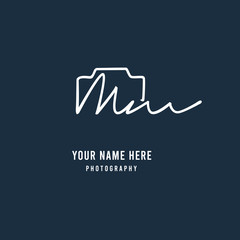 Mm Initial Signature Photography Logo