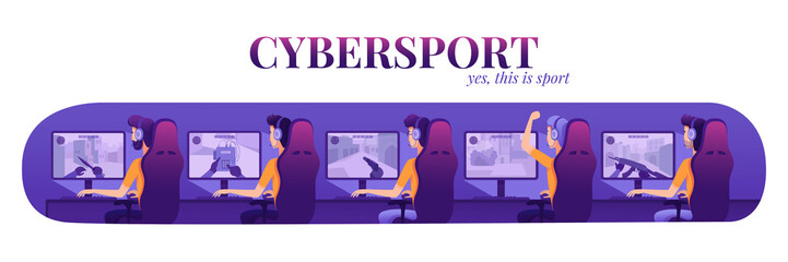 Cyber sport live streaming game promotion banner