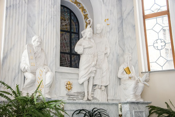Obraz na płótnie Canvas Interior Items in the Cathedral of the Roman Catholic Church, Odessa City, Ukraine