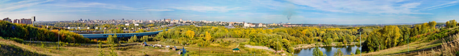 Panorama of the city of Novosibirsk