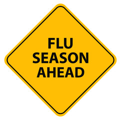 flu season ahead sign vector