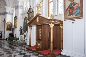 Interior Items in the Cathedral of the Roman Catholic Church, Odessa City, Ukraine