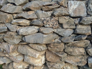 view of stone wall texture background.