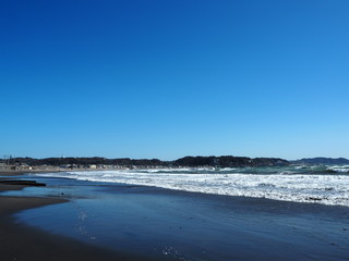 the beach of kamakura in JAPAN