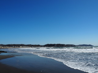the beach of kamakura in JAPAN