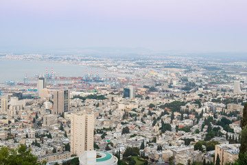 View of Haifa from the Bahai garden