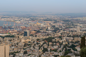 View of Haifa from the Bahai garden