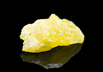 Natural sulfur crystals