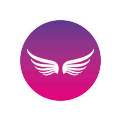 Isolated wing silhouette block style icon vector design