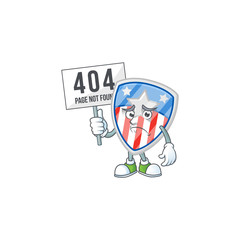 cheerless face shield badges USA with star mascot style design raised up a board