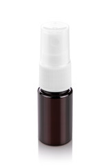 Obraz premium blank packaging brown mouth spray bottle for health care product design mock-up