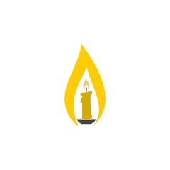 Candle icon isolated on white background