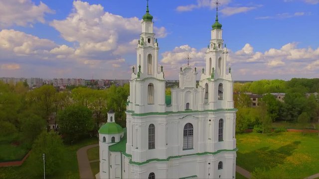 Aerial photography. St. Sophia Cathedral in Polotsk.