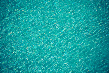 Blue color of wave and reflection