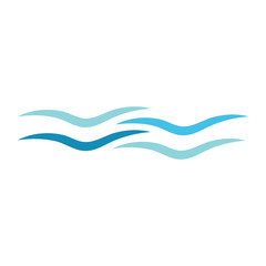 WATER WAVE SYMBOL AND ICON LOGO TEMPLATE
