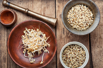 Sprout whole mung dal